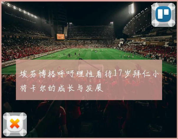 埃芬博格呼吁理性看待17岁拜仁小将卡尔的成长与发展